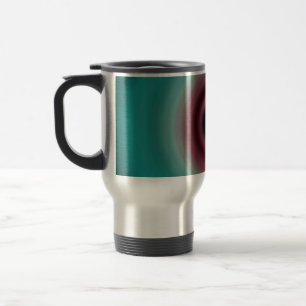 Circle Abstrakt art GD4 - Green Red Aquamarin Reisebecher