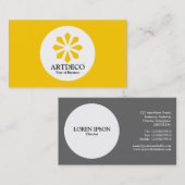 Circle - Art Deco - Amber Visitenkarte (Vorne/Hinten)