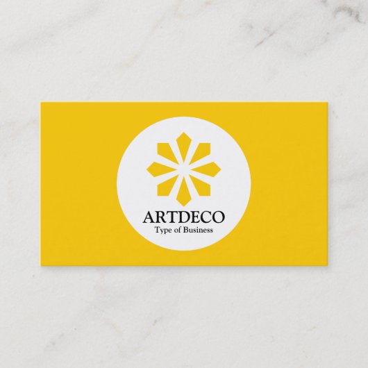 Circle - Art Deco - Amber Visitenkarte (Vorderseite)