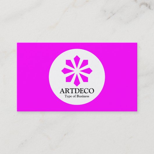 Circle - Art Deco - Magenta Visitenkarte (Vorderseite)