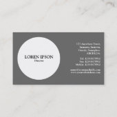 Circle - Art Deco - Martian Green Visitenkarte (Rückseite)