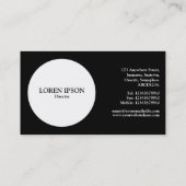 Circle - Art Deco - Rot und Schwarz Visitenkarte (Rückseite)