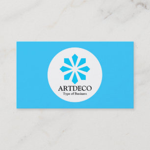 Circle - Art Deco - Sky Blue Visitenkarte