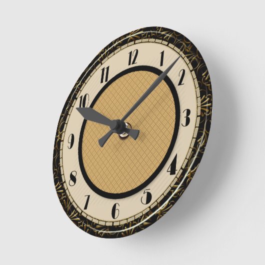 Circle Art Déco Style Runde Wanduhr (Winkel)