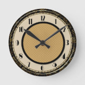 Circle Art Déco Style Runde Wanduhr (Vorderseite)