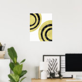 Circle Art Modern Art Gold Folie geometrische Kuns Poster (Heimbüro)