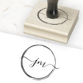 Circle Art, Monogramm, Handschrift Briefmarke Gummistempel
