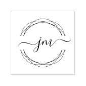 Circle Art, Monogramm, Handschrift Briefmarke Permastempel (Design)