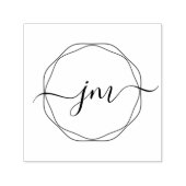 Circle Art, Monogramm, Handschrift Briefmarke Permastempel (Design)