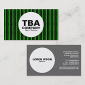 Circle - Aztec Muster - Schwarz auf Grün: 21bd11 Visitenkarte (Vorne/Hinten)