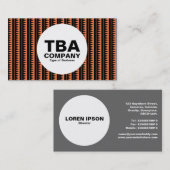 Circle - Aztec Muster - Schwarz auf orange: ff7f49 Visitenkarte (Vorne/Hinten)