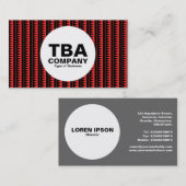 Circle - Aztec Muster - Schwarz auf Rot: ff2b2b Visitenkarte (Vorne/Hinten)