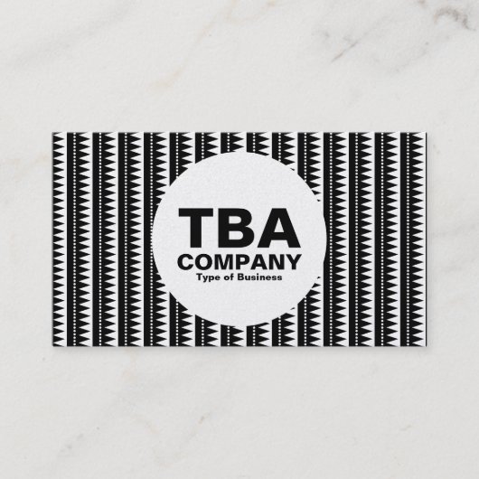 Circle - Aztec Muster - Schwarz auf Weiß (Gold) Visitenkarte (Vorderseite)