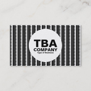 Circle - Aztec Muster - Schwarz auf Weiß (Platin) Visitenkarte