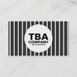 Circle - Aztec Muster - Schwarz auf Weiß Visitenkarte