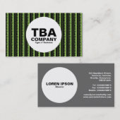 Circle - Aztec Pattern - Schwarz auf Grün: #9ccd5f Visitenkarte (Vorne/Hinten)