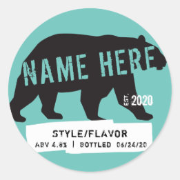 Circle Beer Wine Bottle Labels Runder Aufkleber