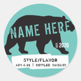 Circle Beer Wine Bottle Labels Runder Aufkleber