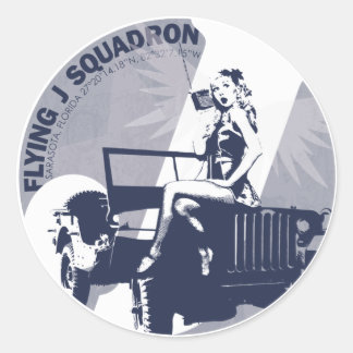 CIRCLE BLAU RUNDER AUFKLEBER