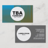 Circle - Blau- und Orangenglas Visitenkarte (Vorne/Hinten)