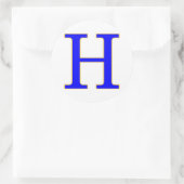 Circle Blue Letter H Aufkleber (Tasche)