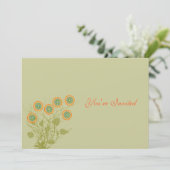 Circle Blume Einladung Hochzeit (Stehend Vorderseite)