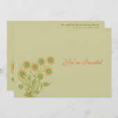 Circle Blume Einladung Hochzeit (Vorne/Hinten)