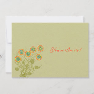 Circle Blume Einladung Hochzeit