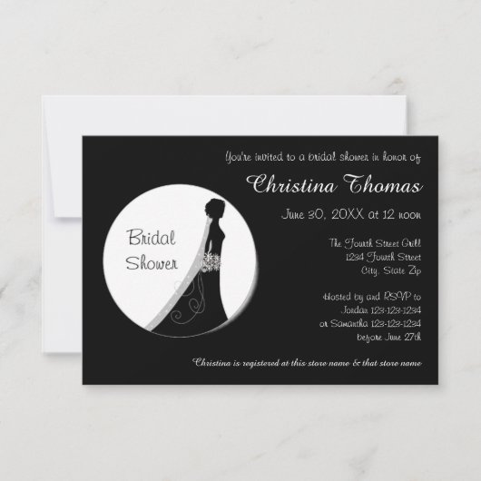 Circle Bride - 3x5 Bridal Dusche Einladung (Vorderseite)