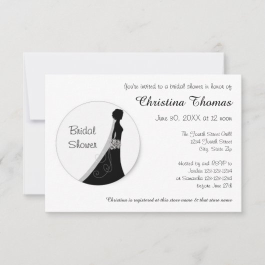 Circle Bride - 3x5 Bridal Dusche Einladung (Vorderseite)