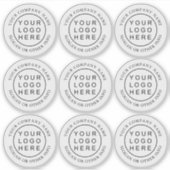 Circle Business Logo Einfach Klarsichtsticker Aufkleber (Vorderseite)