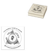 Circle Business Logo mit Social Media Gummistempel (Stempel)