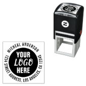 Circle Business Logo oder Image Address Runde Cust Permastempel (Beispiel)