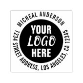 Circle Business Logo oder Image Address Runde Cust Permastempel (Design)