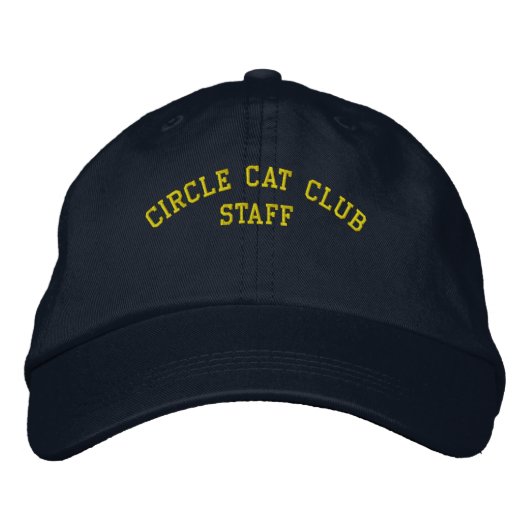 Circle Cat Club Mitarbeiterobergrenze Bestickte Kappe (Vorderseite)