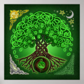Circle Celtic Tree of Life Poster Print (Vorne)