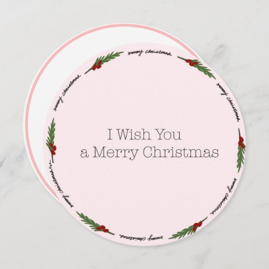 Circle Christmas Card Feiertagskarte (Vorne/Hinten)