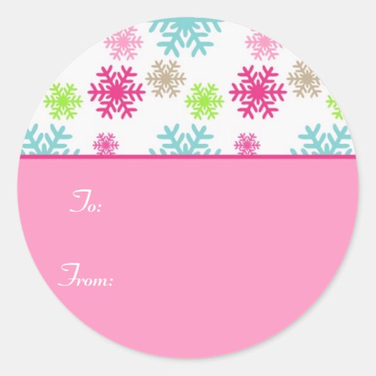 Circle Christmas Geschenk Tag Aufkleber Etiketten/ (Vorderseite)