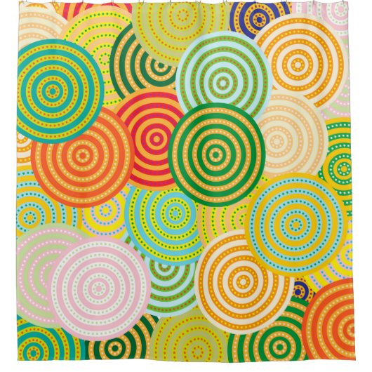 Circle Circles Duschvorhang (Vorderseite)