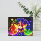Circle Colorful Faiful Time Magical Diadem Art Postkarte (Stehend Vorderseite)
