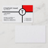 Circle Cross Monogramm (rot) - Platinum Card Visitenkarte (Vorne/Hinten)