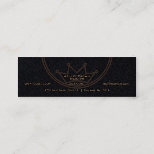 Circle Crown Logo Mini Visitenkarte (Rückseite)