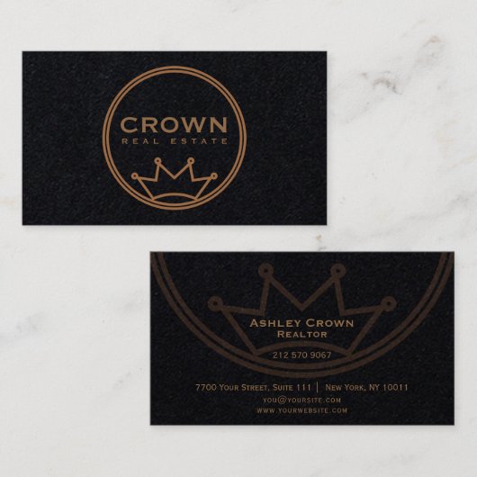 Circle Crown Logo Visitenkarte (Vorne/Hinten)