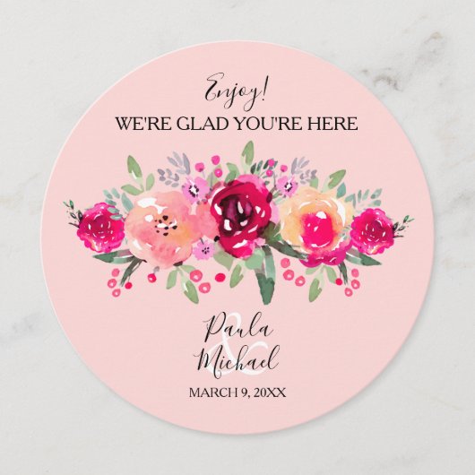 CIRCLE DANK IHNEN KARTE Hochzeit oder Probe Abende (Vorderseite)