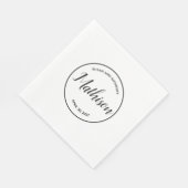 Circle Design Personalisiert Wedding Napkins Serviette (Ecke)