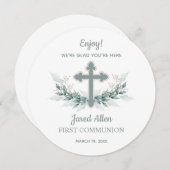 CIRCLE Dinner Plate Danke Karte Taufe (Vorne/Hinten)