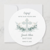 CIRCLE Dinner Plate Danke Karte Taufe (Vorderseite)