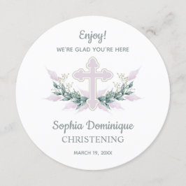 CIRCLE Dinner Plate Dankeschön Card Christening Einladung