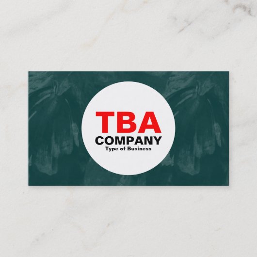 Circle - dk Green Brushy Textur Visitenkarte (Vorderseite)