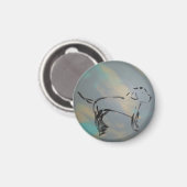 Circle Dog Magnet (Vorderseite/Rückseite)